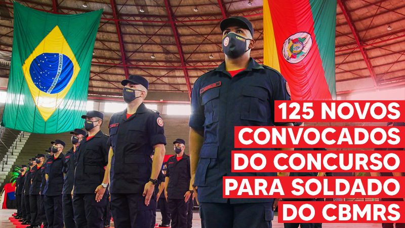 125 convocados do concurso para soldado do CBMRS