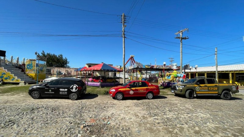CBMRS interdita parque de diversões em Quintão