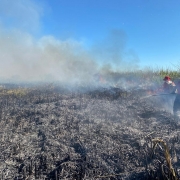 CBMRS atua há mais de 90 horas em combate a incêndio em vegetação em São Borja

