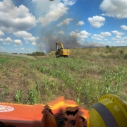 CBMRS atua há mais de 90 horas em combate a incêndio em vegetação em São Borja
