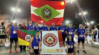 Equipe do CBMRS na Corrida do Fogo do CBMSC
