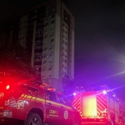 Atendimento a um vazamento de gás que ocorreu devido aos fortes ventos na capital