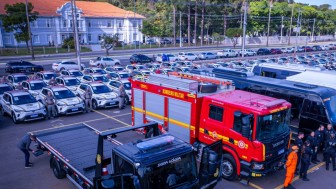 Corpo de Bombeiros Militar recebeu 39 viaturas botes, motosserras e EPIs para ações de salvamento e resgate